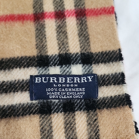 Burberry Tan and Black Plaid Scarf - Picture 2 of 5